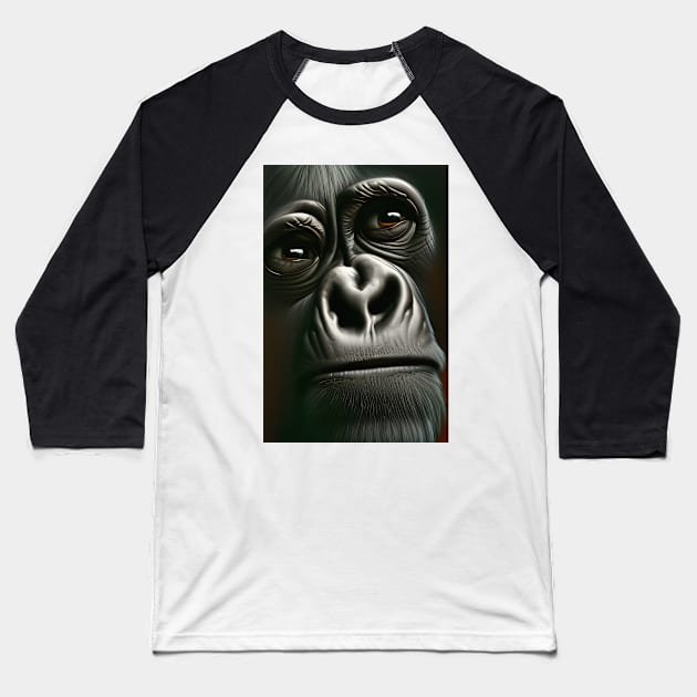 Gorilla #0003 Baseball T-Shirt by Elba from Ukraine